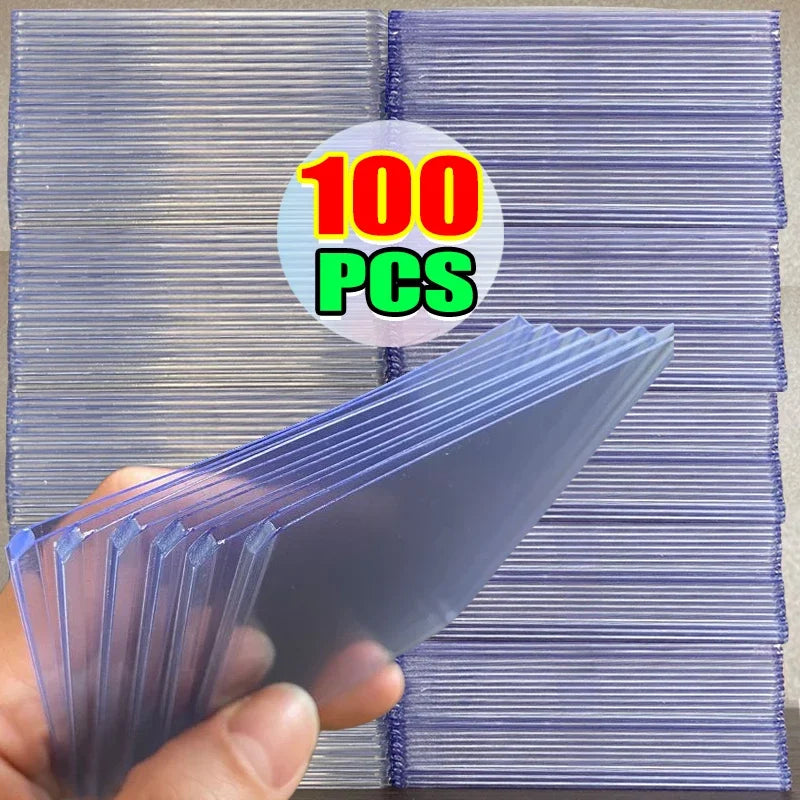 100 יחידות סליבים קשיחים לקלפי אספנות – פלסטיק שקוף